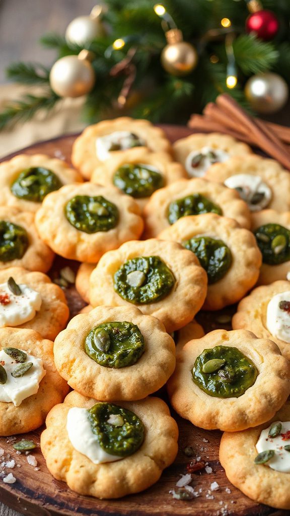 savory parmesan pumpkin seed cookies