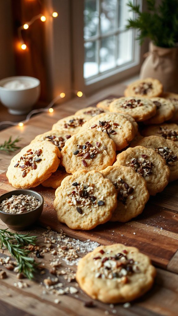 savory shortbread with seasoning