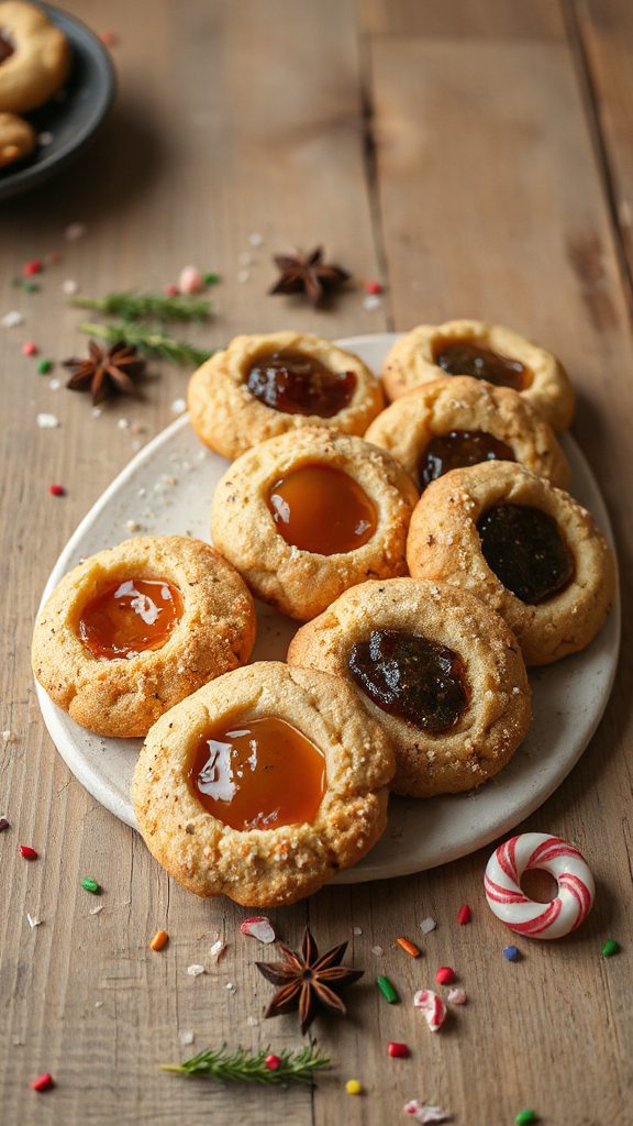 savory sweet thumbprint cookies