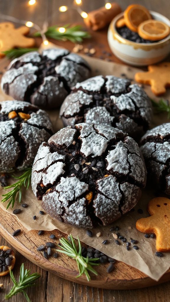 sesame ginger crinkle cookies