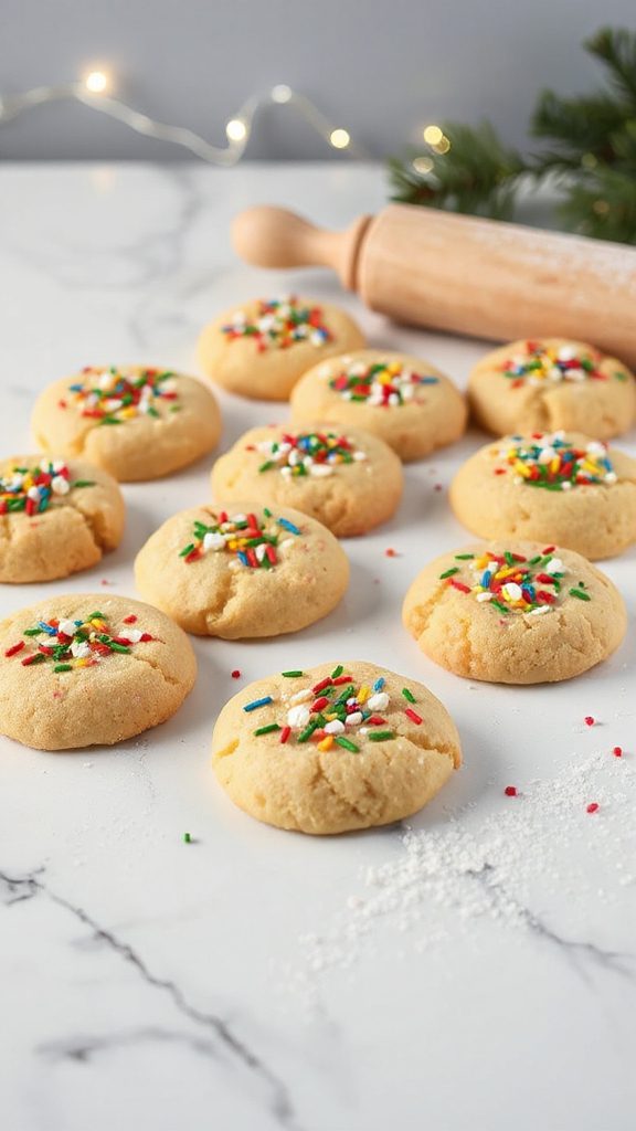 shaping festive cookie dough
