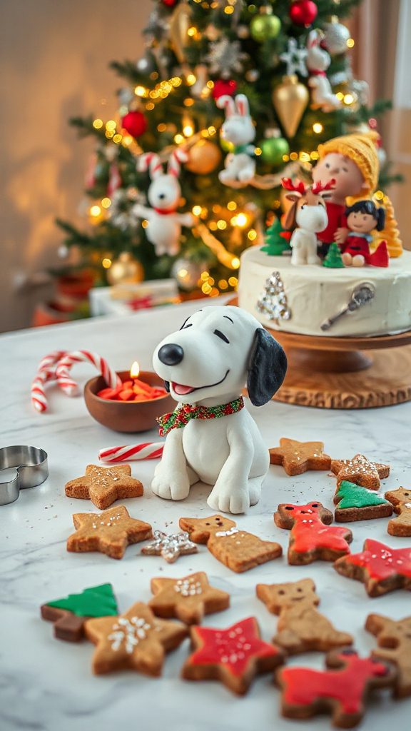snoopy themed holiday cookies snoopy themed holiday cookies