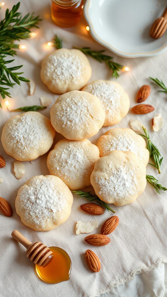 soft buttery vanilla almond cookies