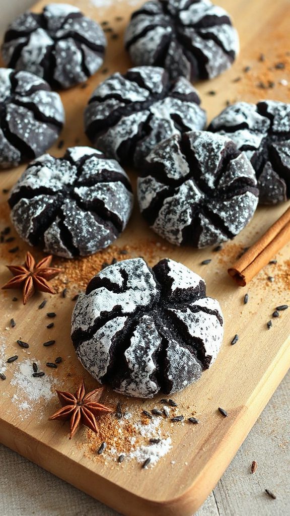 spiced black sesame cookies