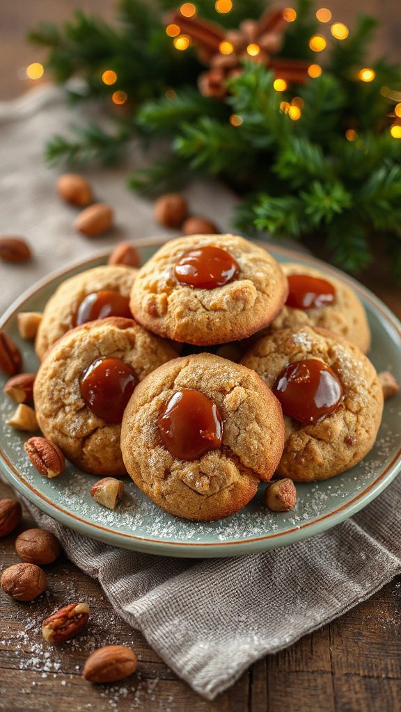 spiced hazelnut praline cookies