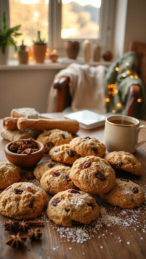 spiced oatmeal raisin cookies