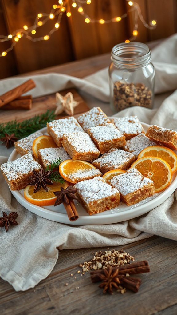 spiced orange blossom cookie bars