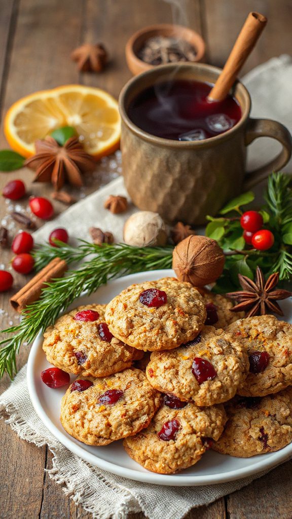 spiced orange cranberry cookies