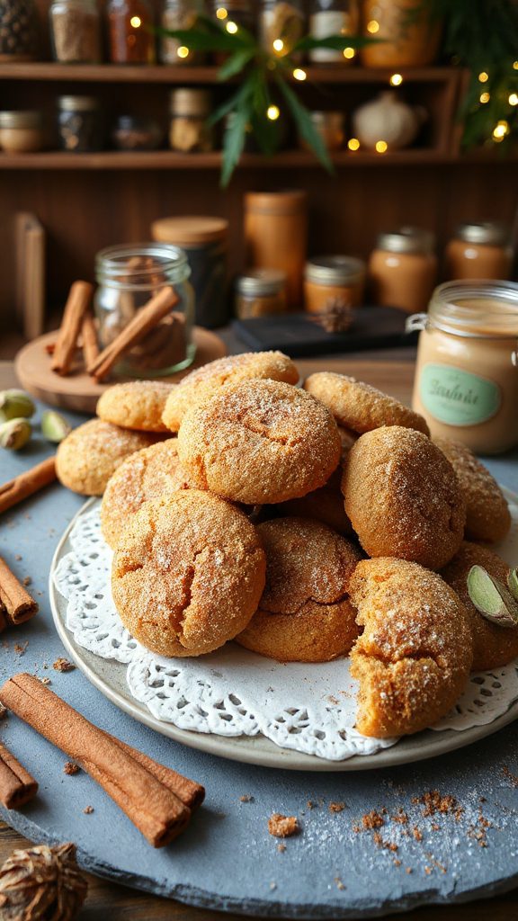 spiced tahini cardamom cookies