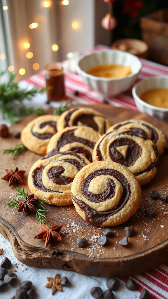 spiced tahini chocolate cookies