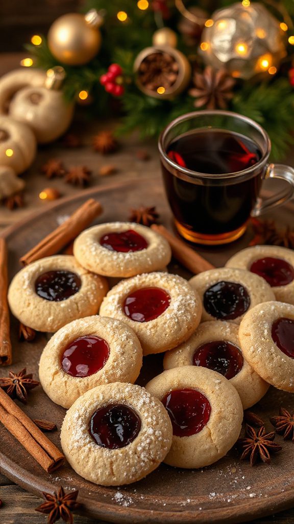 spiced tea thumbprint cookies