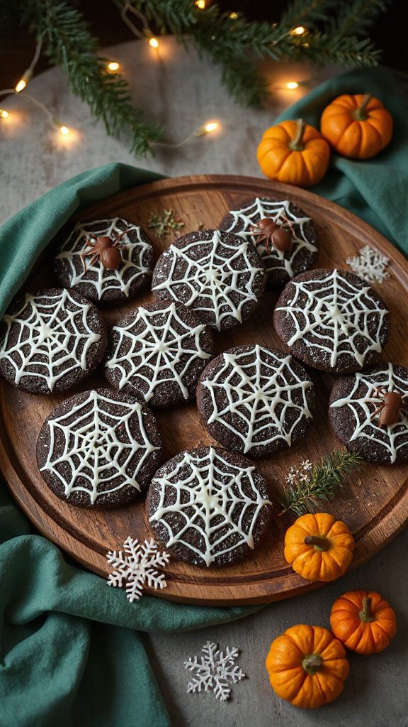 spider web chocolate cookies spider web chocolate cookies