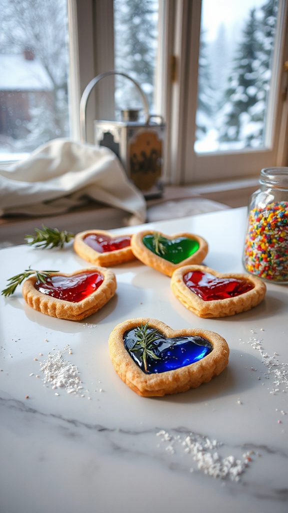 stained glass heart cookies stained glass heart cookies