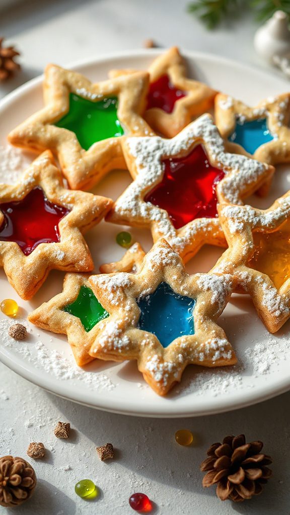 stained glass holiday cookies
