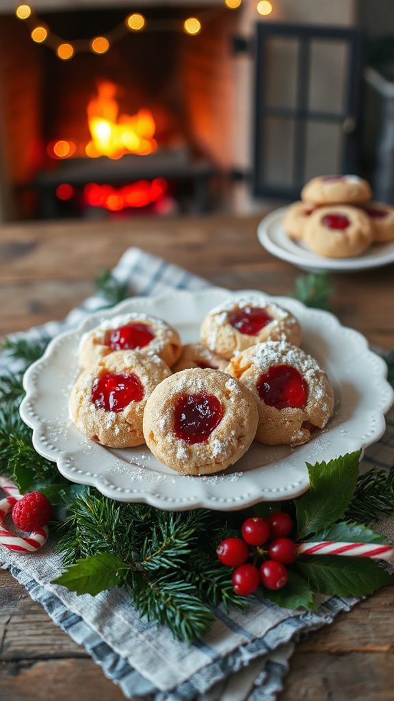 sunbutter jelly thumbprint cookies