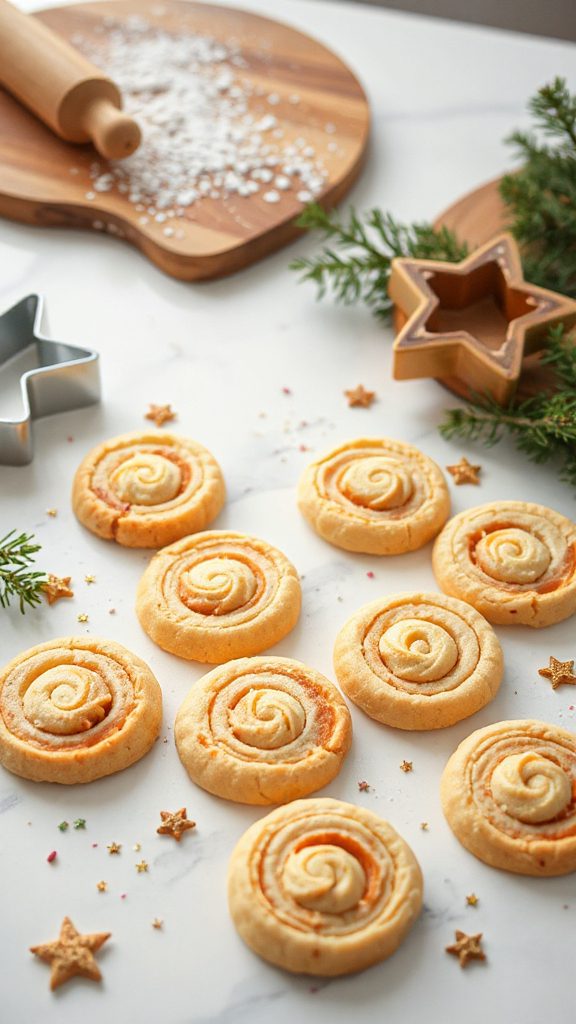 swirled almond vanilla cookies
