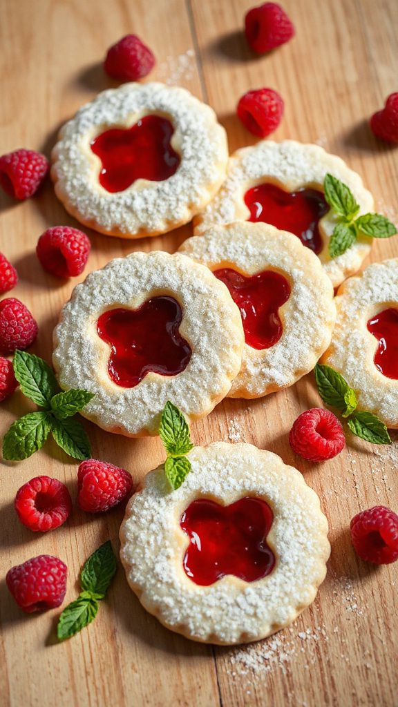 traditional almond jam cookies