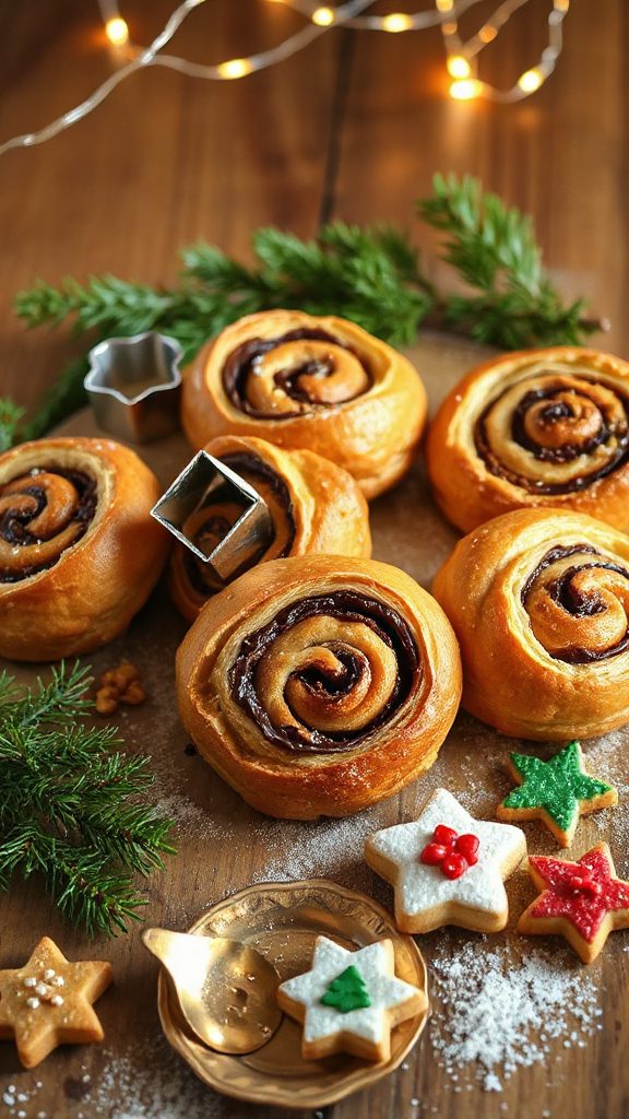 traditional chocolate walnut pastry