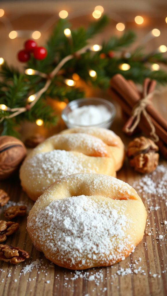 traditional vanilla crescent cookies