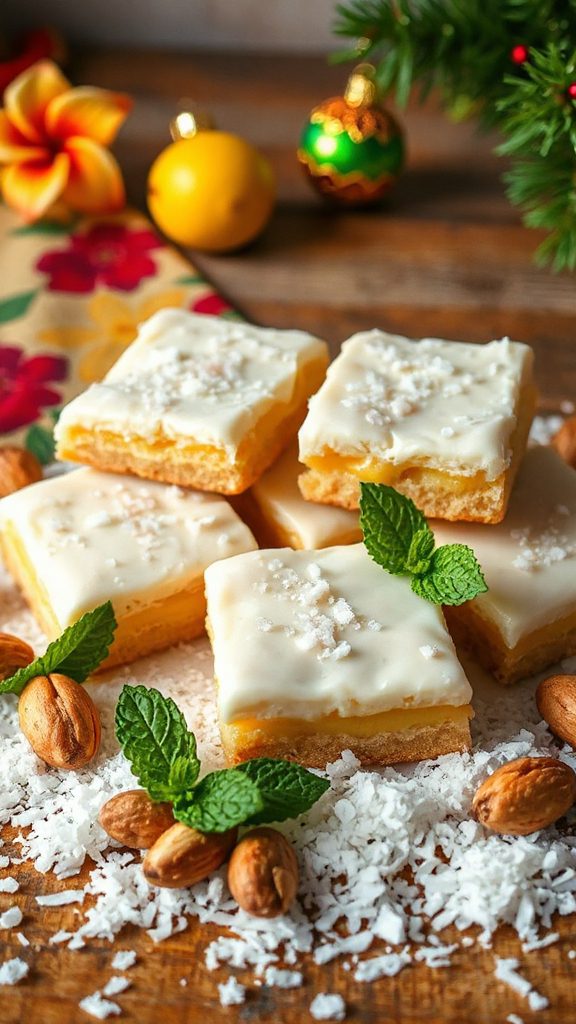 tropical coconut lemon bars