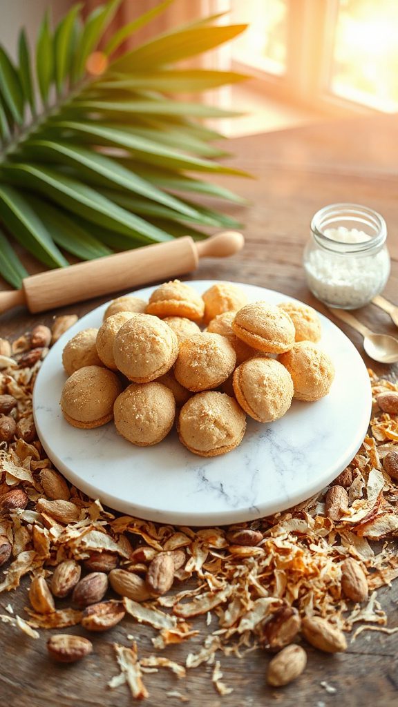 tropical coconut nut macaroons