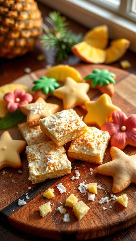 tropical coconut pineapple bars