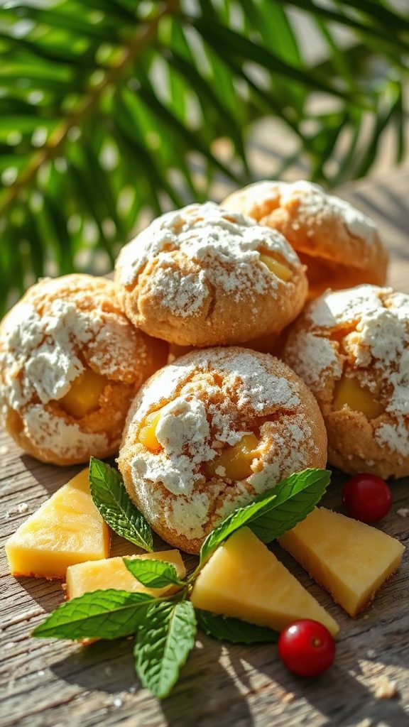 tropical pineapple coconut cookies