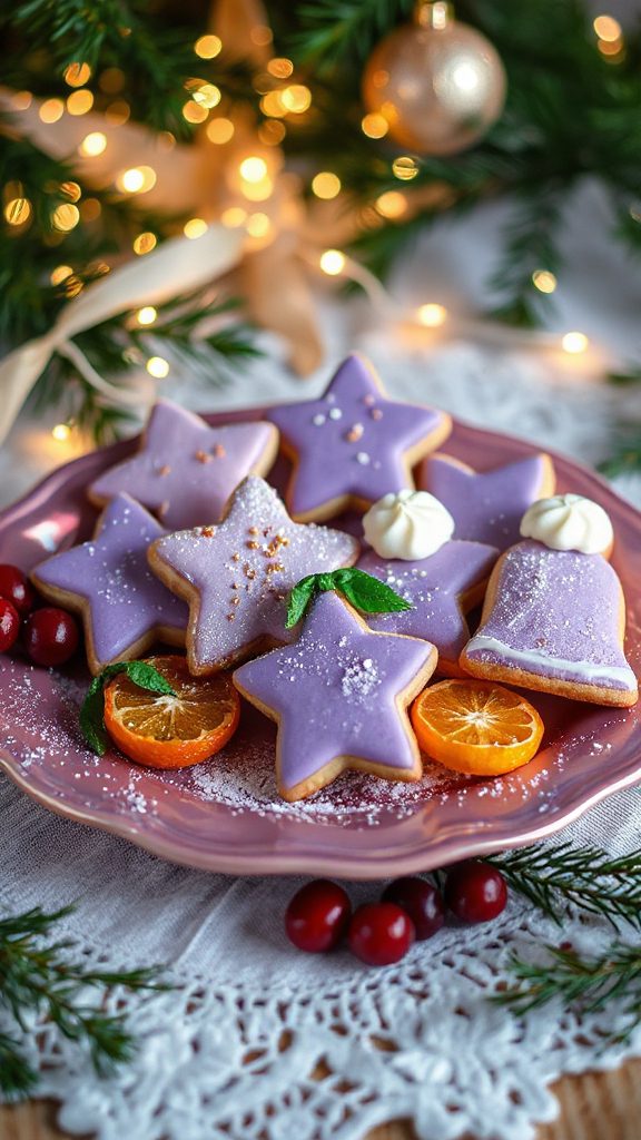 ube flavored crunchy biscotti