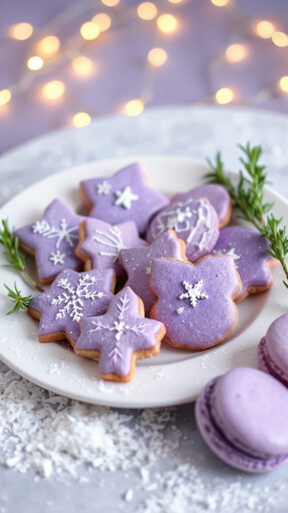 ube flavored french macarons