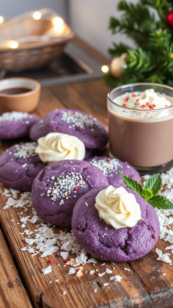 ube flavored snickerdoodle cookies