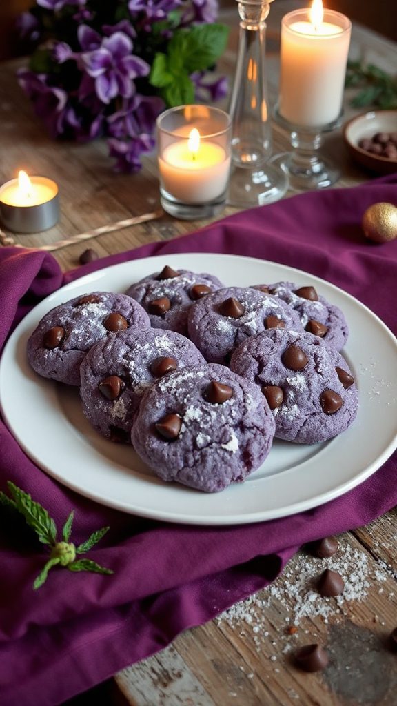 ube infused chocolate chip cookies