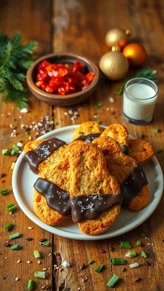 unique chocolate kimchi biscotti
