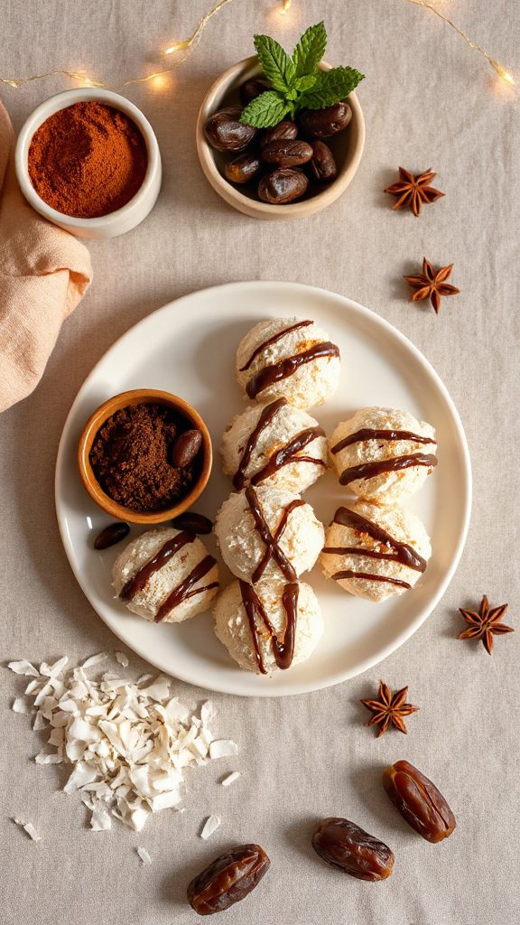 vegan chocolate coconut macaroons
