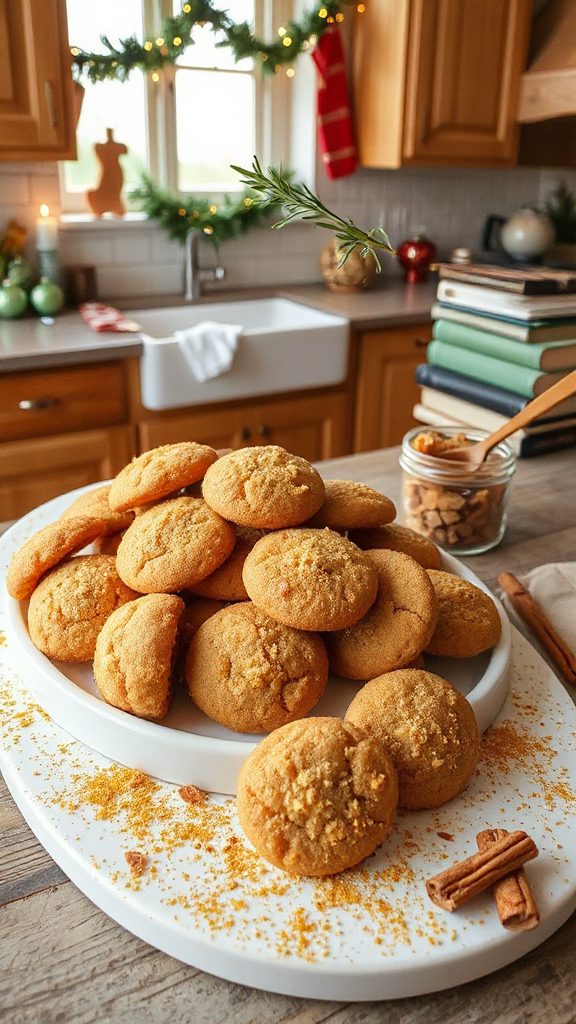 vegan ginger snap cookies