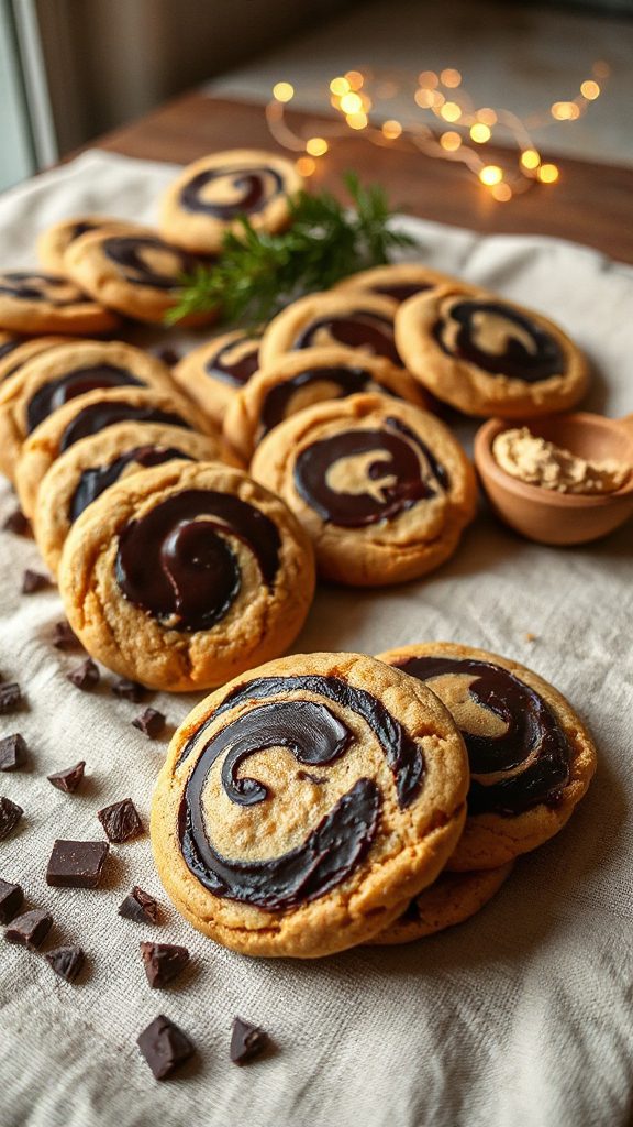 vegan tahini chocolate cookies