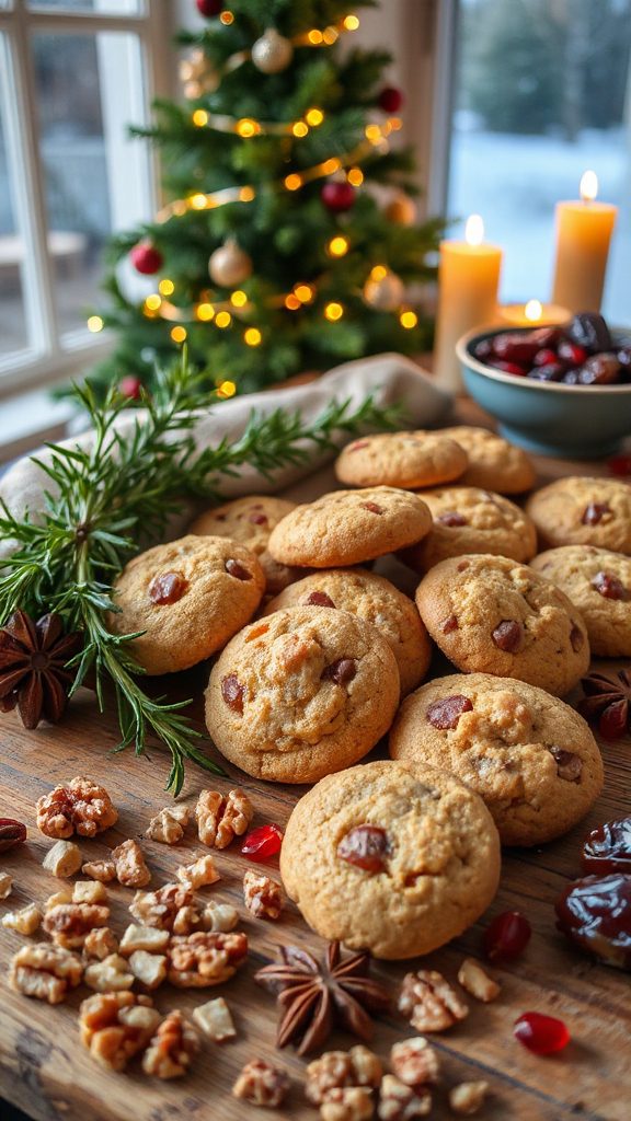 vegan walnut date cookies