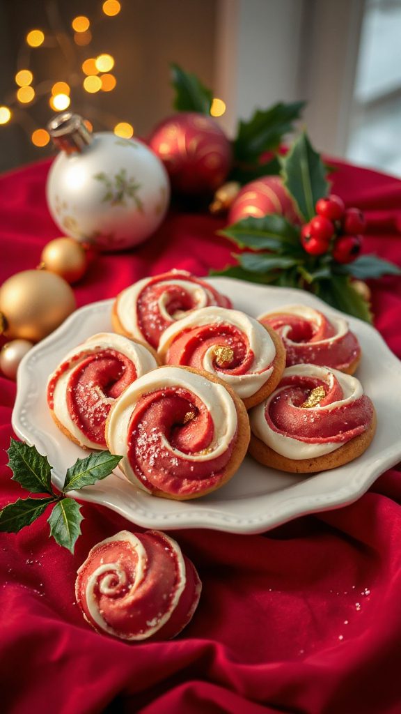 velvet swirl holiday cookies