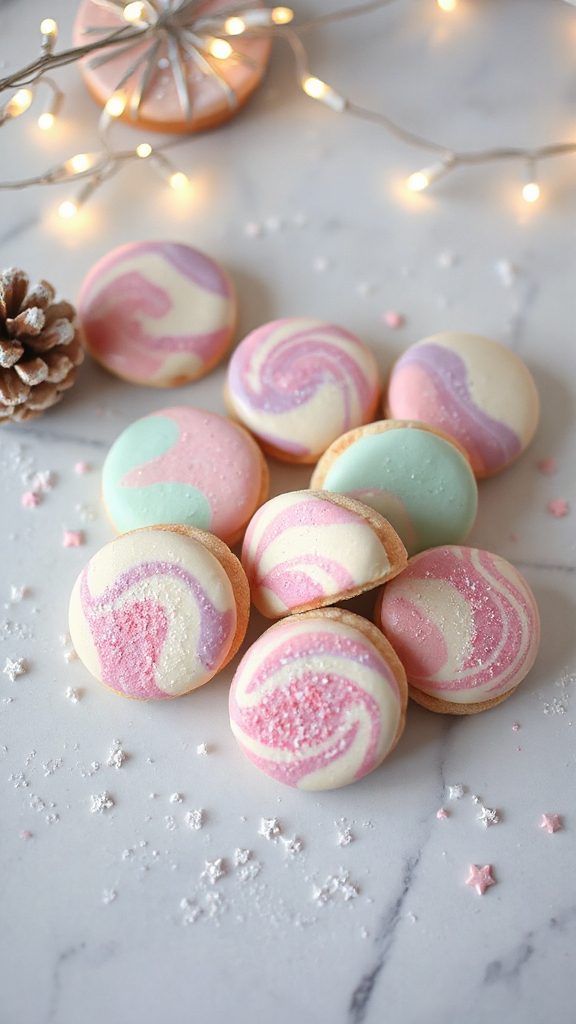 vibrant colorful holiday cookies