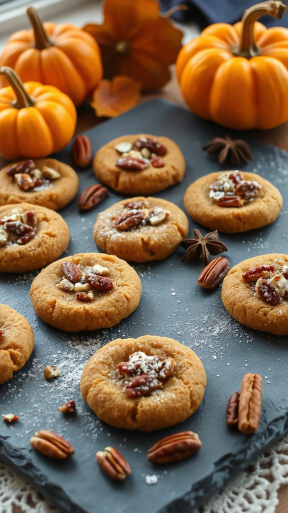 warm autumn pumpkin cookies