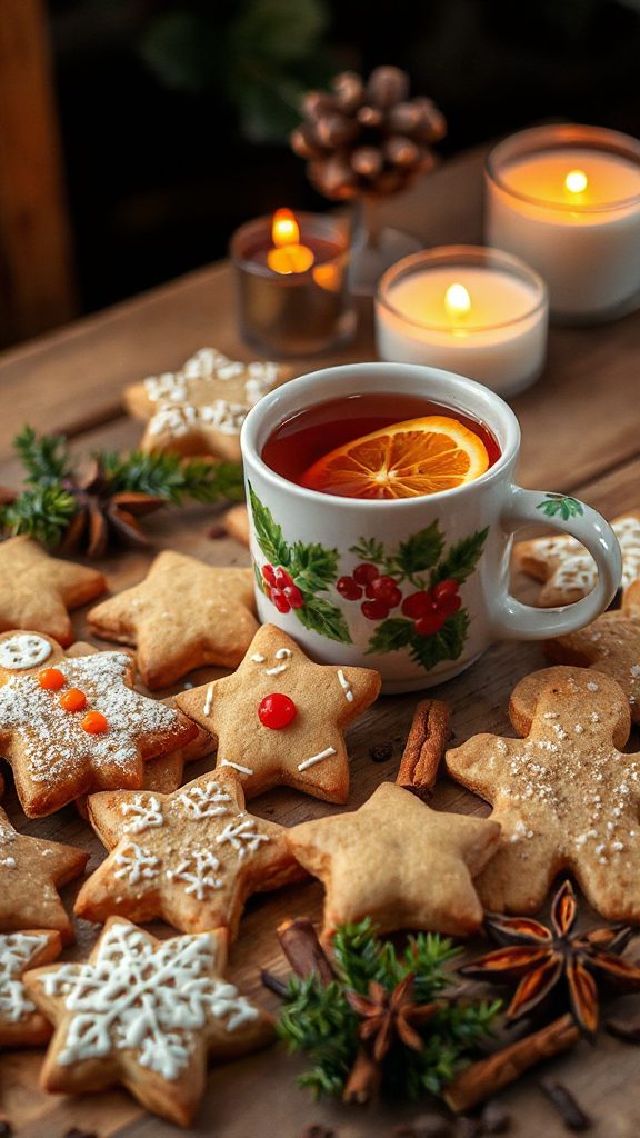 warm spiced shortbread cookies