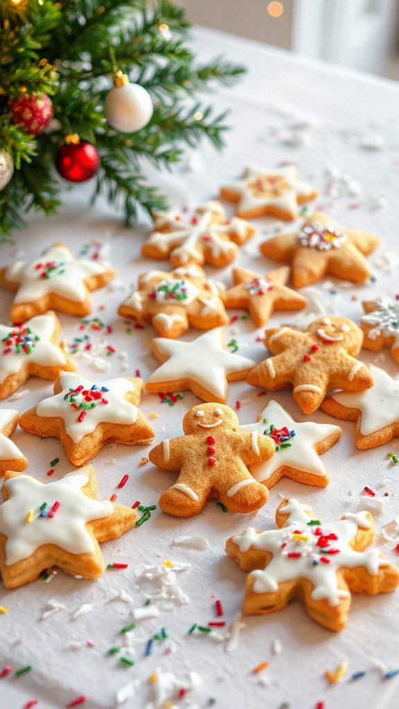 whimsical coconut winter cookies