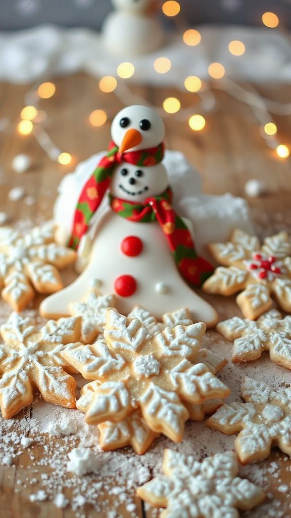whimsical festive snowman cookies
