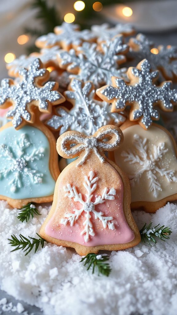 whimsical holiday snowflake cookies