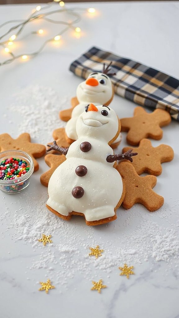 whimsical holiday snowman snacks