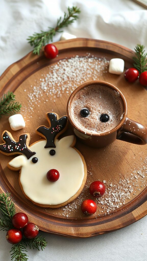 whimsical reindeer mug cookies