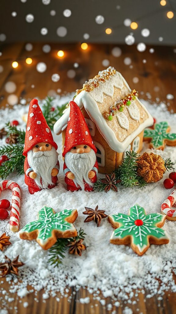 whimsical winter gnome cookies