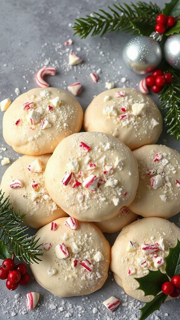 white chocolate peppermint cookies