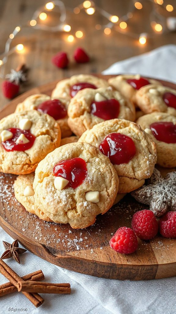 white chocolate raspberry cookies