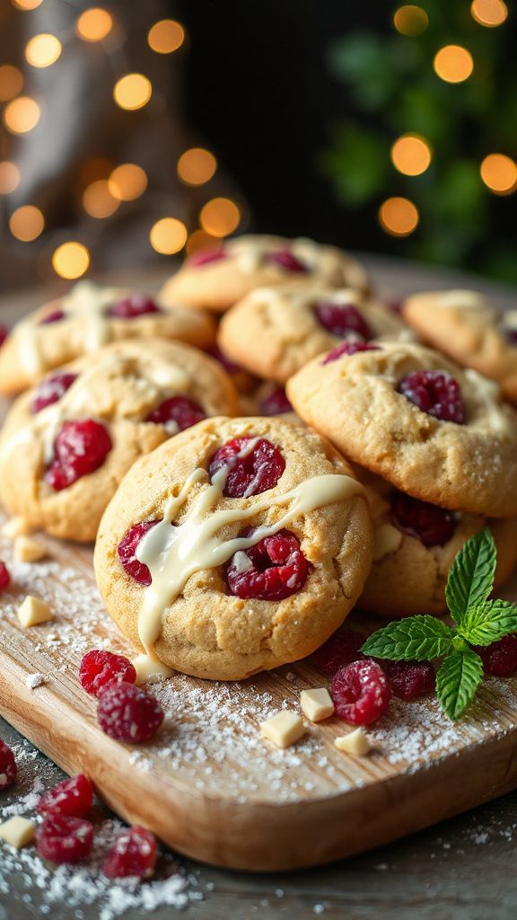 white chocolate raspberry cookies