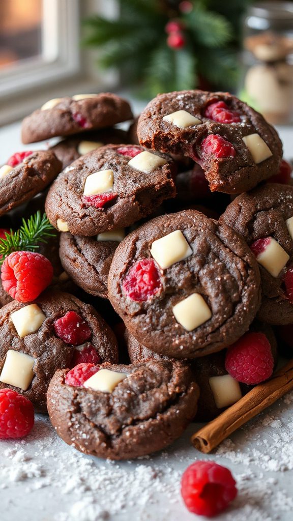 white chocolate raspberry cookies